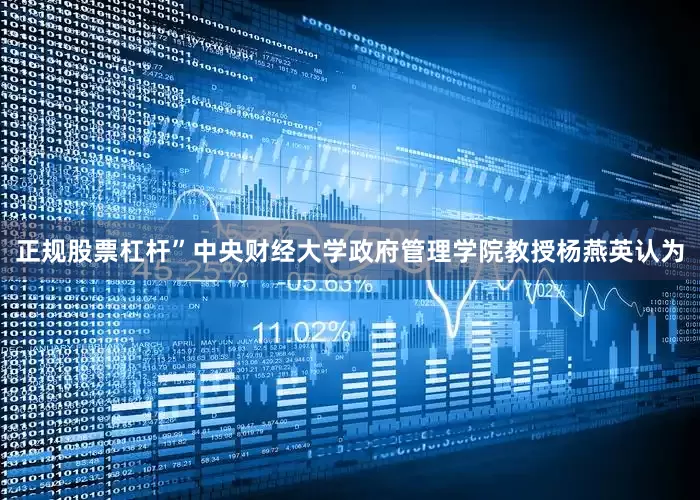 正规股票杠杆”中央财经大学政府管理学院教授杨燕英认为